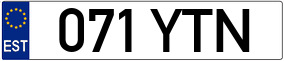 Trailer License Plate